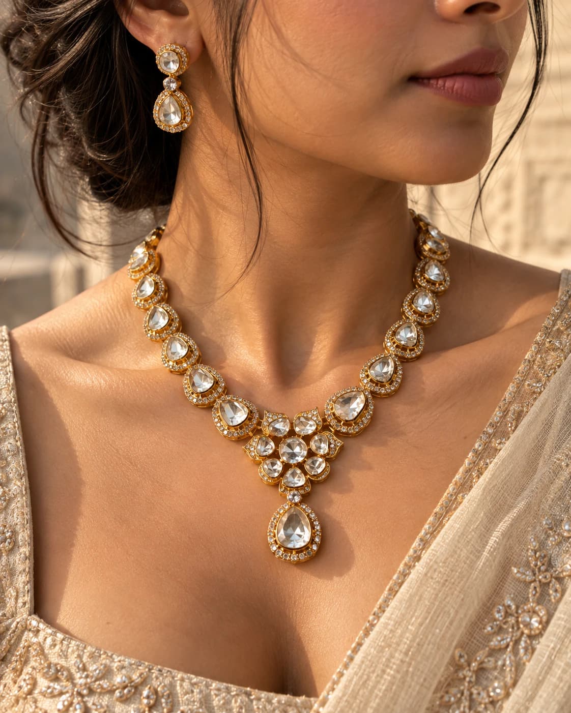 Saanvi Simple Polki Necklace