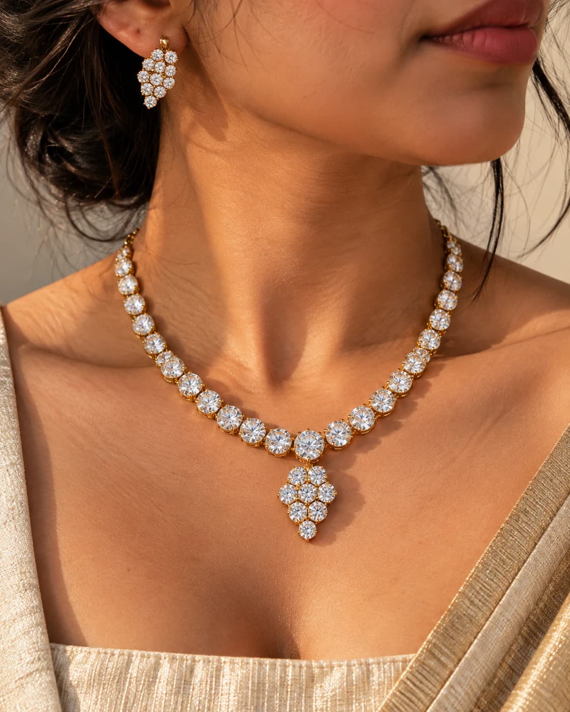 Aurelia Floral Diamond Necklace