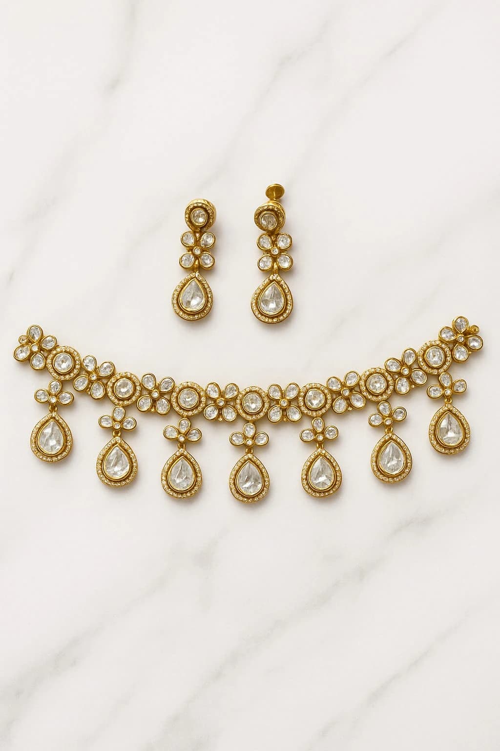 Gulika Floral Teardrop Necklace